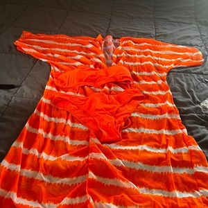 New 3 piece bikini and cover up